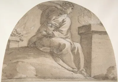 Seated Allegorical Female Figure