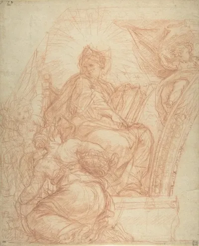 Seated Allegorical Figure Of Divine Wisdom