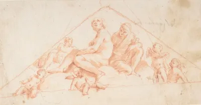 Seated Apostles And Putti