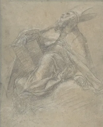 Seated Bishop Holding A Book