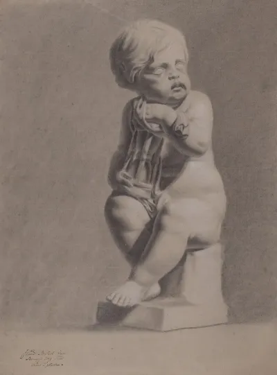 Seated Child With Hourglass 2