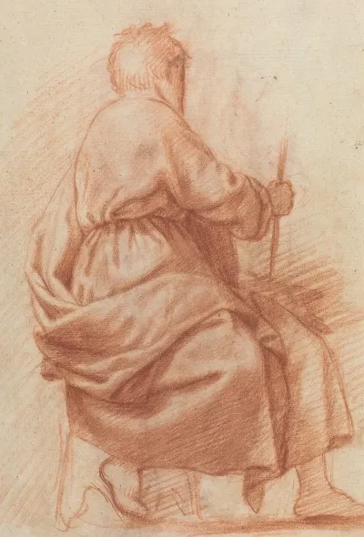Seated Draped Man Verso