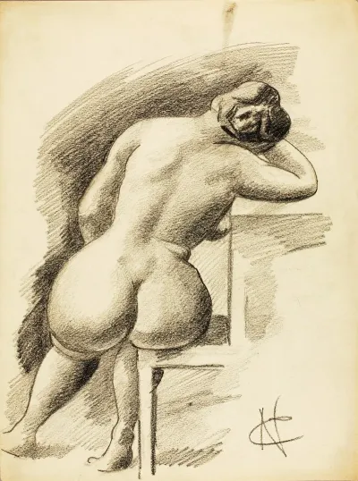 Seated Female Nude 22