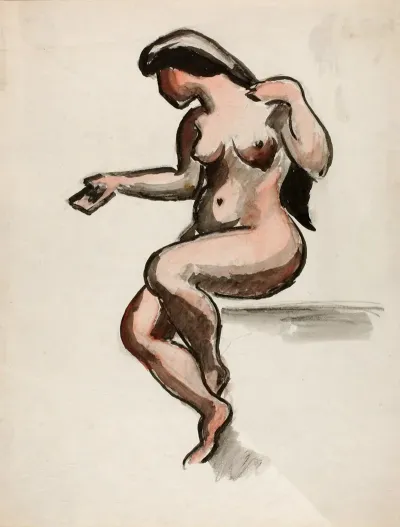 Seated Female Nude 23