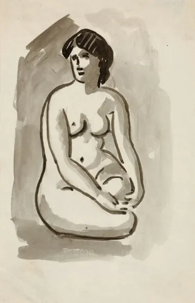 Seated Female Nude 4