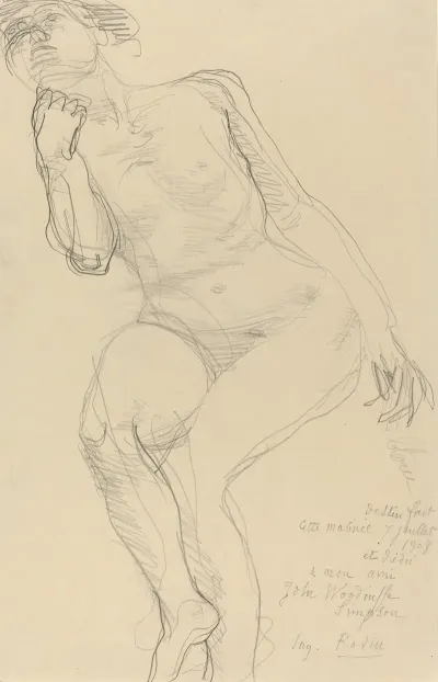 Seated Female Nude Leaning To The Left