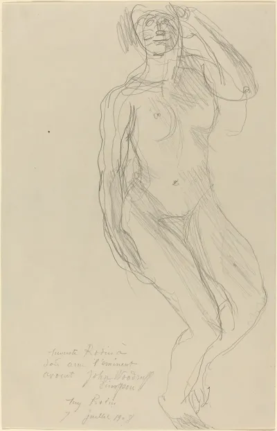 Seated Female Nude Looking Forward