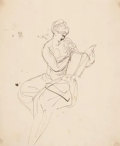 Seated Figure Reading