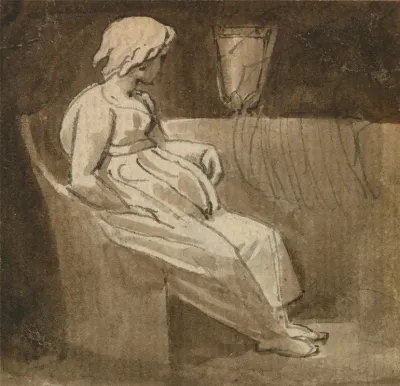 Seated Girl By An Urn