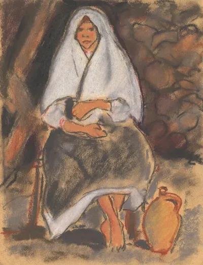 Seated Girl With A Jug