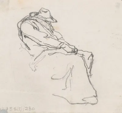 Seated Huddled Man