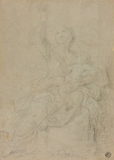 Seated Madonna And Child
