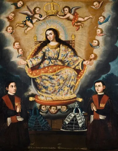Seated Madonna With Graduation Of The Garcia Brothers