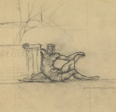 Seated Male Figure For San Francisco