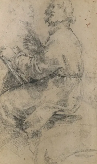 Seated Male Figure With The Head Of An Onlooker
