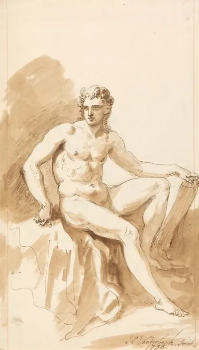 Seated Male Nude 17