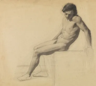 Seated Male Nude 19