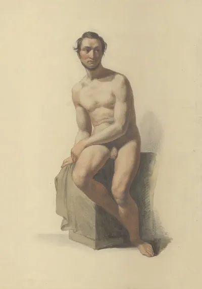 Seated Male Nude 22