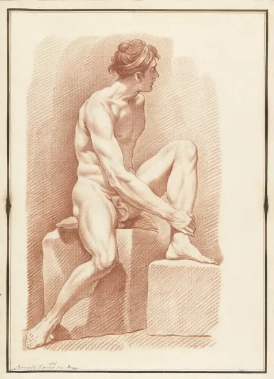 Seated Male Nude 25