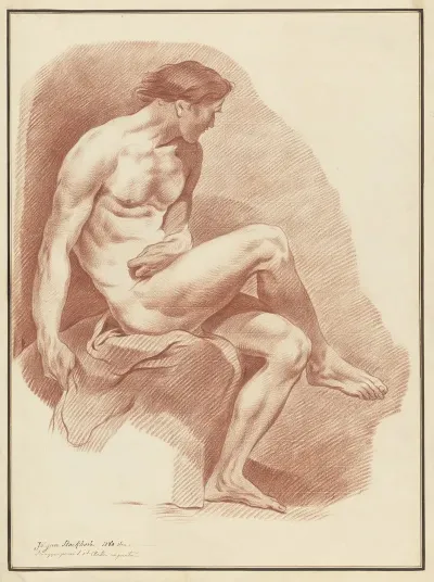 Seated Male Nude 26