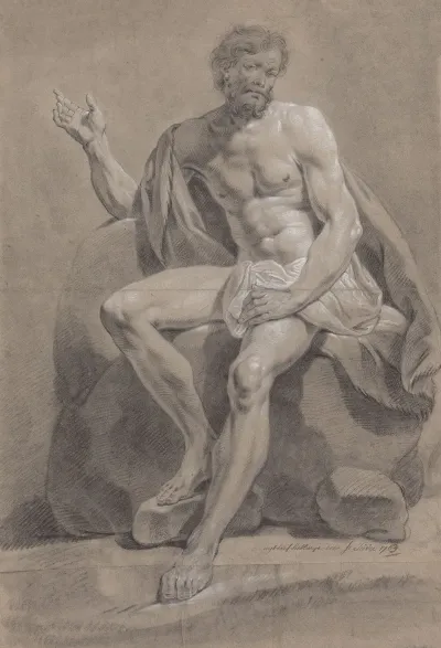 Seated Male Nude 28