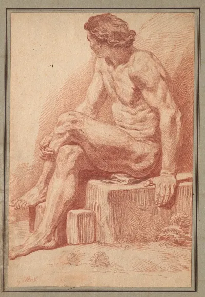 Seated Male Nude 2