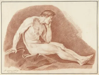 Seated Male Nude 34