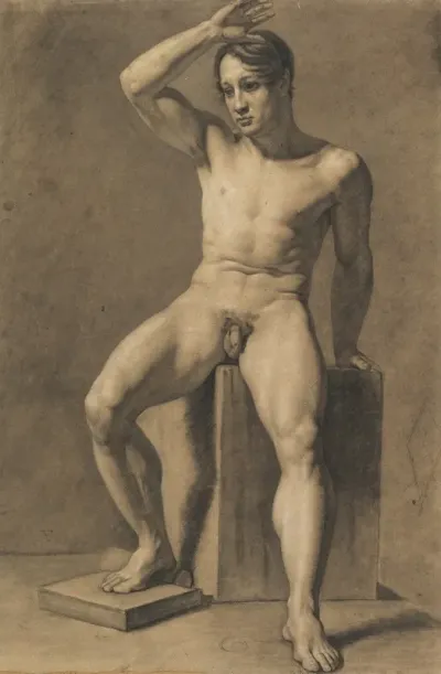 Seated Male Nude 7