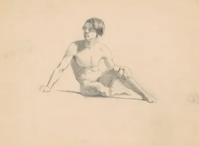 Seated Male Nude Recto 2