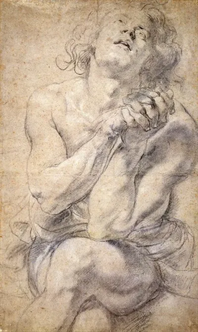 Seated Male Youth Study For Daniel