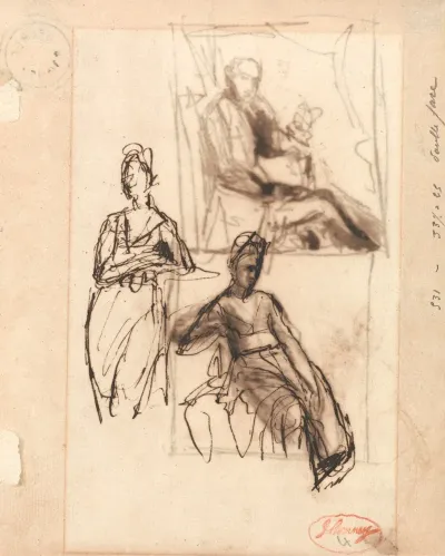 Seated Man And Seated Woman