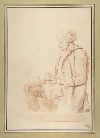 Seated Man Reading