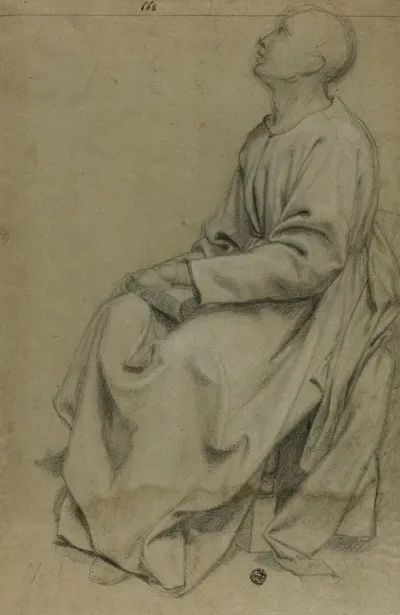 Seated Monk Holding Book