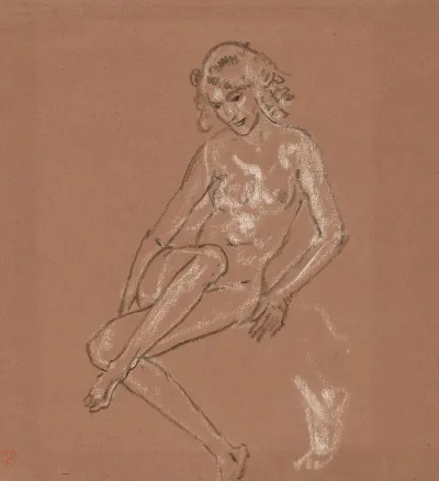 Seated Nude And A Foot