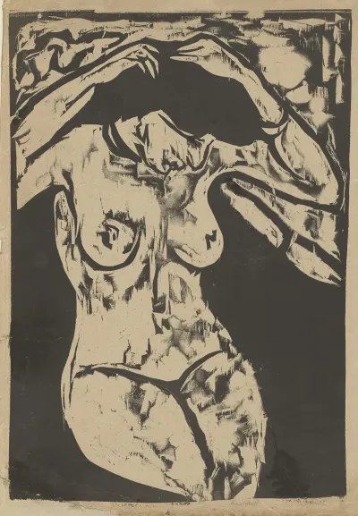 Seated Nude Fixing Her Hair