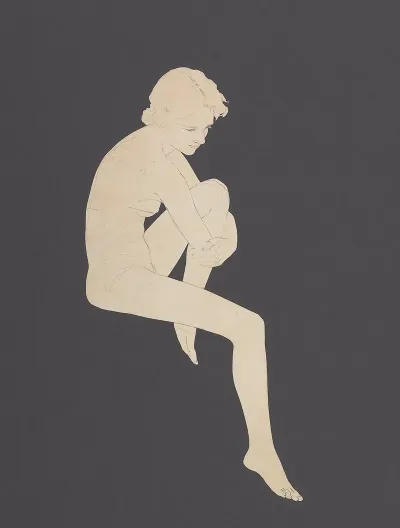 Seated Nude Preliminary Edison Mazda Lamps Calendar
