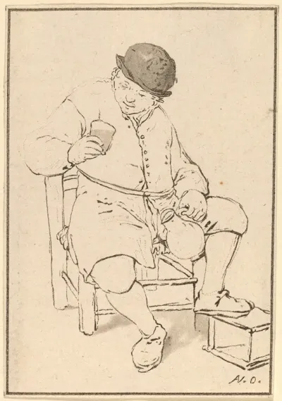 Seated Peasant With Jug
