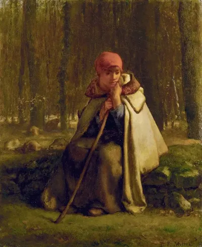 Seated Shepherdess