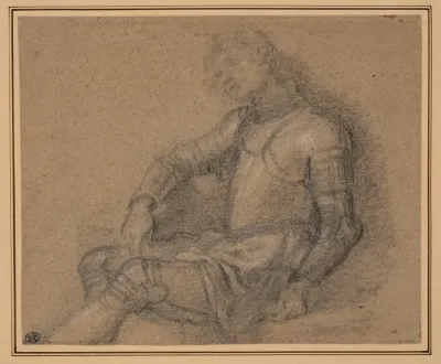 Seated Soldier In Armor