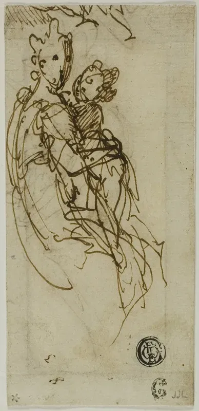 Seated Virgin And Child