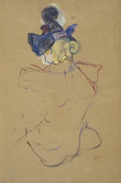 Seated Woman From Behind Study For Au Moulin Rouge