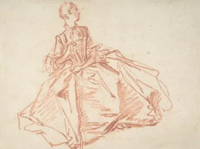 Seated Woman Holding A Fan