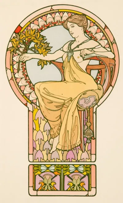 Seated Woman Plate No 48 From Documents Decoratifs