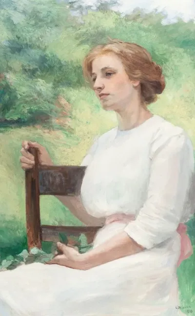Seated Woman Reflection