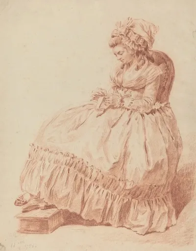 Seated Woman Sewing