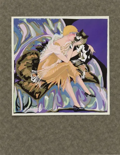 Seated Woman With A Cat 3