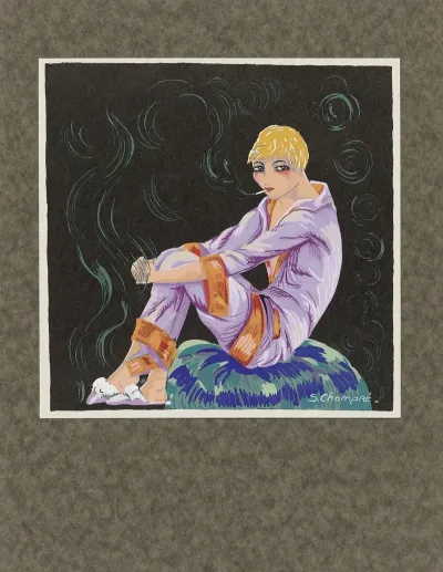 Seated Woman With Cigarette 2