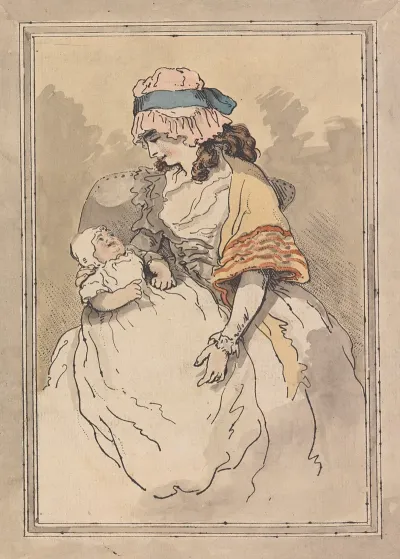 Seated Woman With Infant
