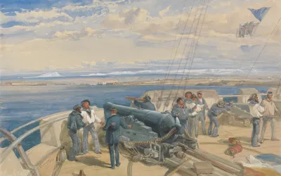 Sebastopol From The Sea Sketched From The Deck Of H M S Sidon Feb 1855