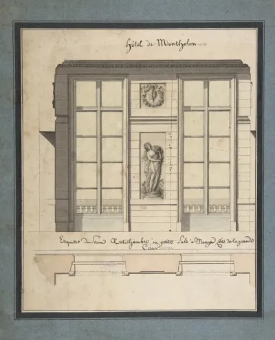 Section And Plan Of The Small Dining Room Of The Hotel De Montholon 2